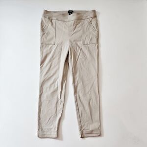 SOHO Apparel Ltd. Beige Pull-On Pants PL Petite Large Comfort Stretch Pockets